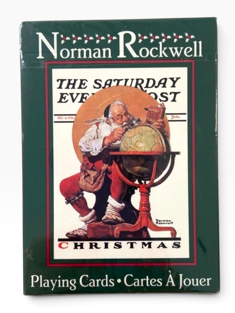 Vintage Norman Rockwell 1996 sealed Christmas playing cards retro deck 🎄vintage